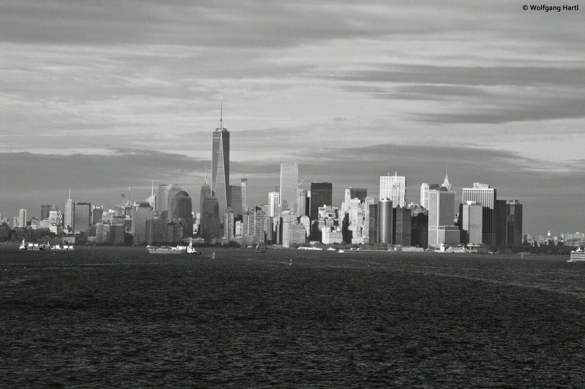 Skyline von New York in S/W